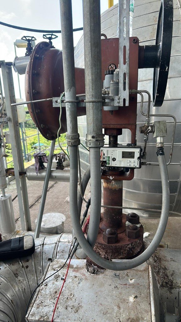Control valve with digital positioner at Thatone boiler feed water system