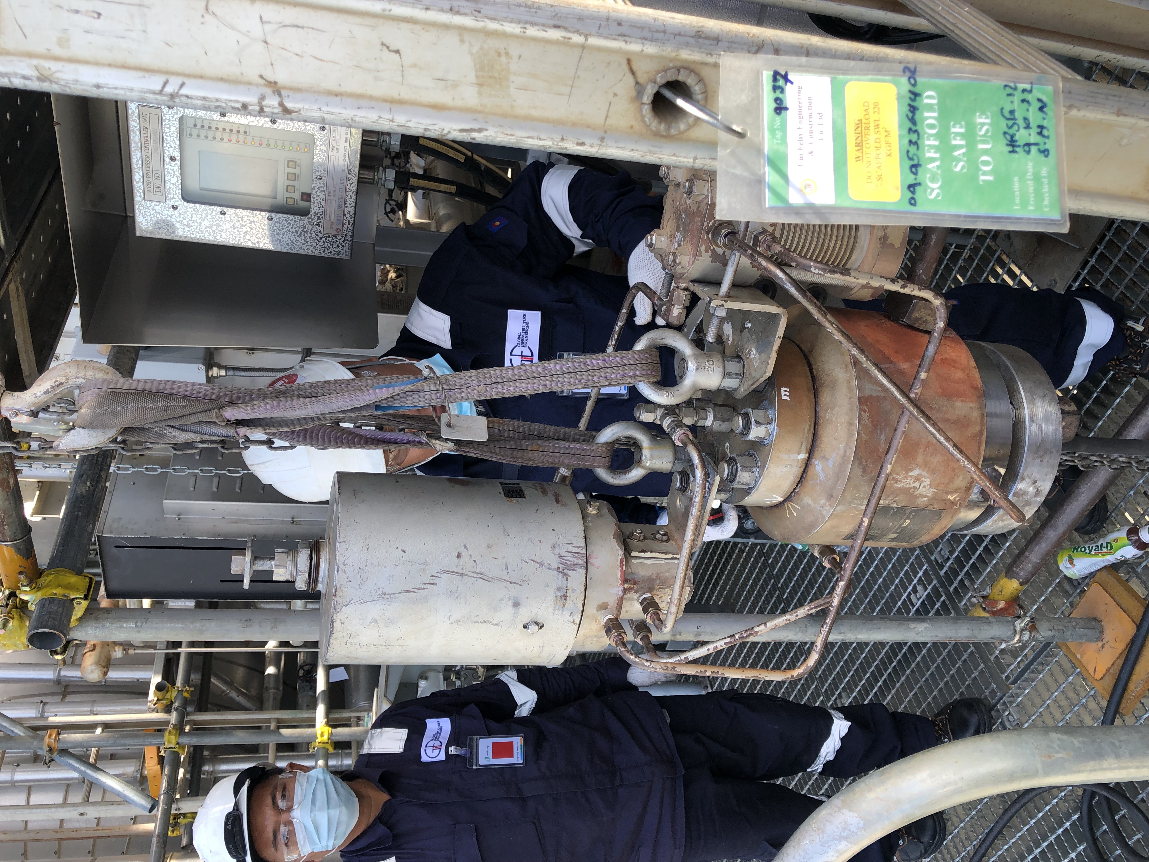 GIE technicians performing pilot valve testing
