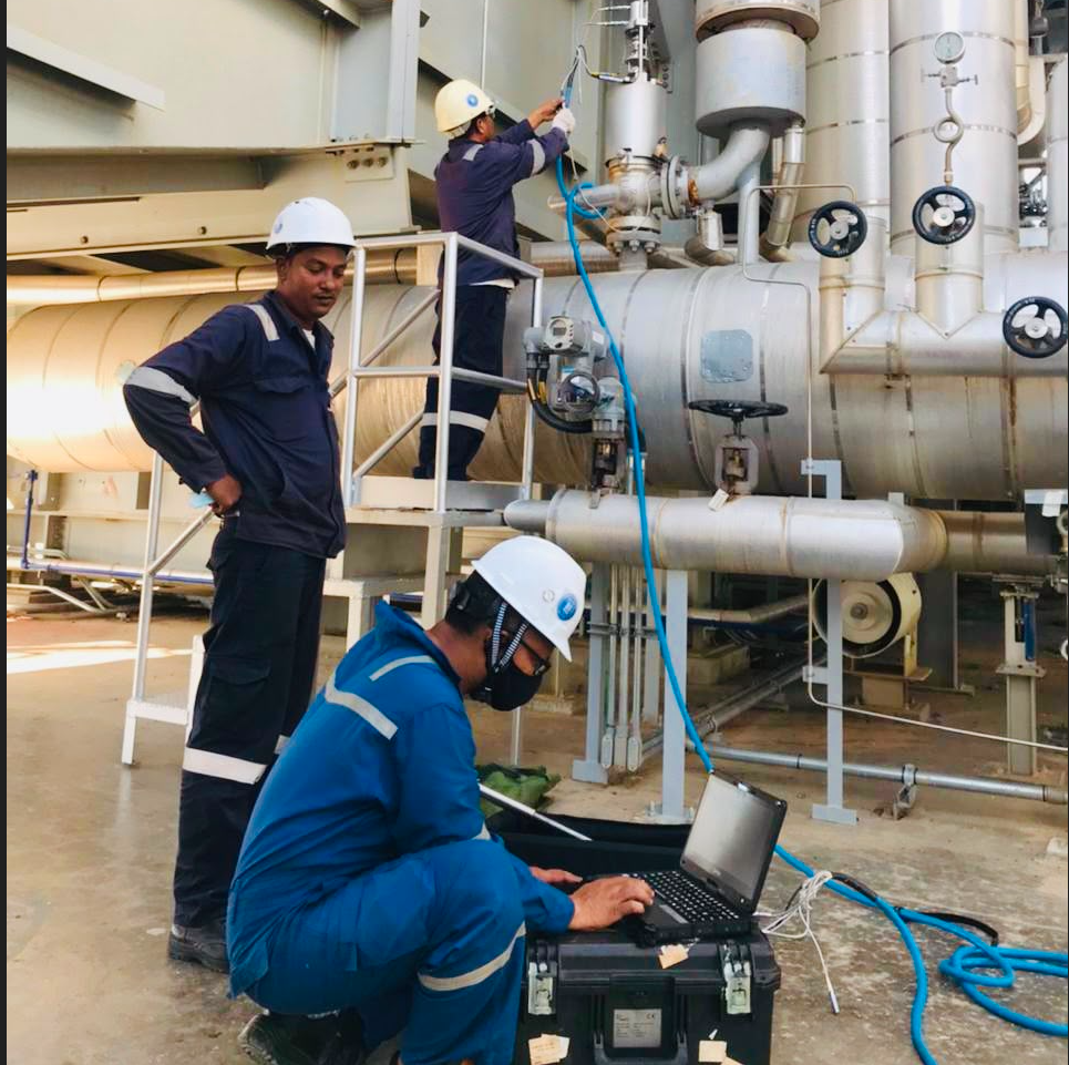 GIE technicians performing EVT preventive testing